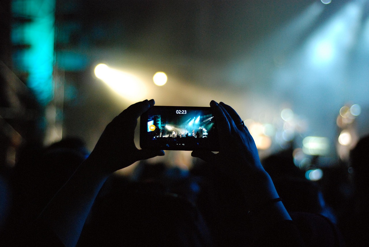 concert stage crowd sample