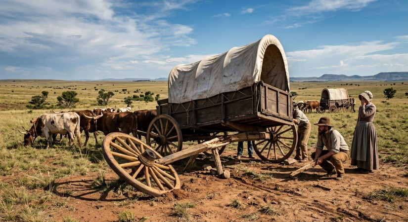 vintage horse-drawn wagon